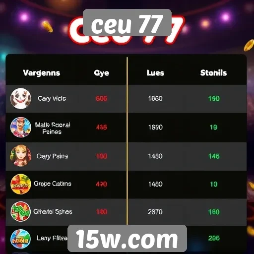 Comparativo entre ceu 77 e outras plataformas de jogos